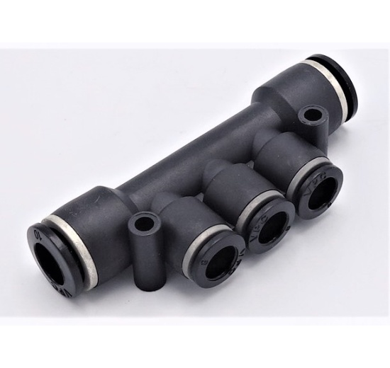 Composante séparatrice réduite DN 10mm - 6mm, éléments pneumatiques, raccords enfichables en plastique