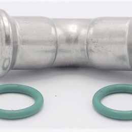 Coude 45°, raccords pressés, F/F 15 mm