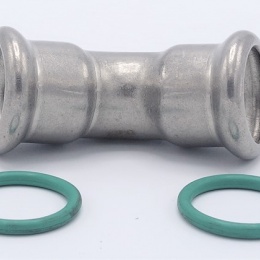 Coude 45°, raccords pressés, F/F 22 mm