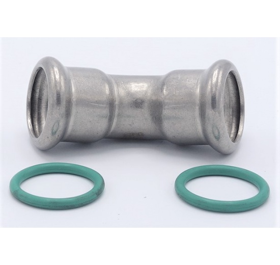 Coude 45°, raccords pressés, F/F 22 mm