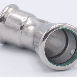 Coude 45°, raccords pressés, F/F 28 mm