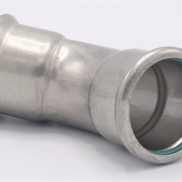 Coude 45°, raccords pressés, F/F 35 mm