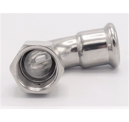 Coude 90°, à pression, F/filetage intérieur 18 mm_3/4"