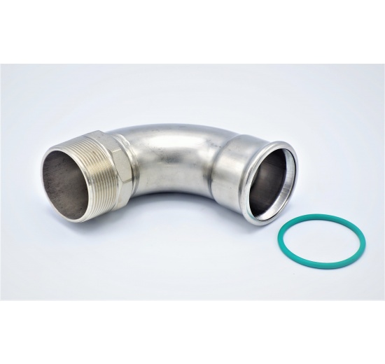 Coude 90°, à sertir, F/filetage extérieur 54 mm_2"