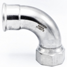 Coude 90°, raccord à sertir / filetage intérieur