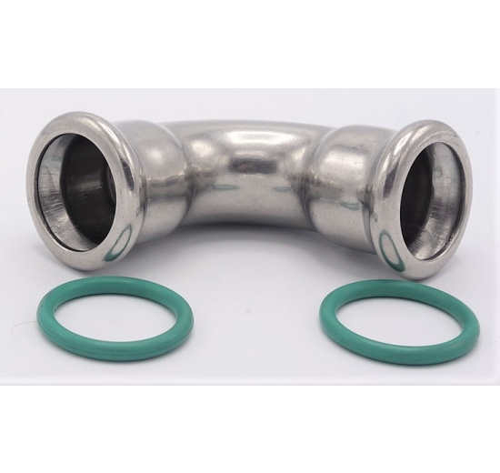 Coude 90°, raccords pressés, F/F | 22 mm