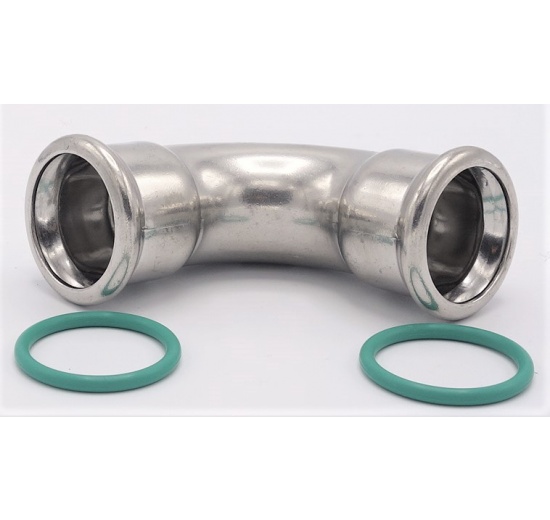 Coude 90°, raccords pressés, F/F | 28 mm