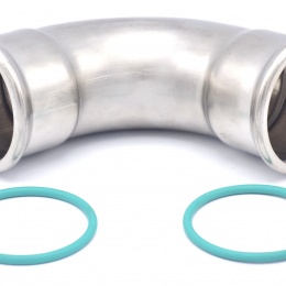 Coude 90°, raccords pressés, F/F