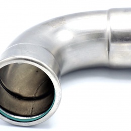 Coude 90°, raccords pressés, F/F