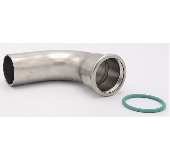 Coude 90°, raccords pressés, F/M | 35 mm