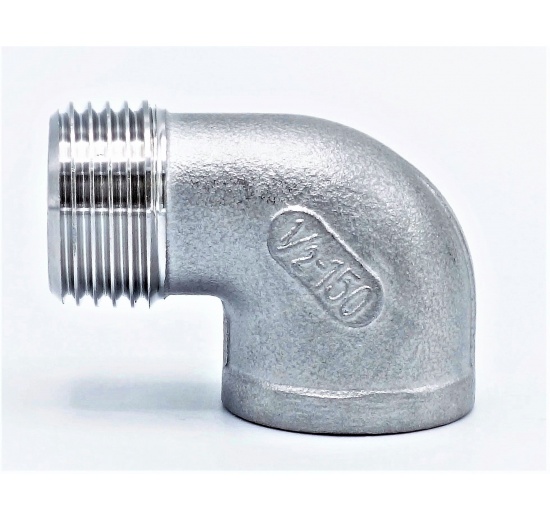 Coudé fileté inox mâle/femelle type 304_ 90° | 1/2"
