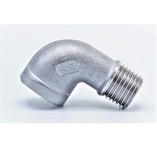 Coudé fileté inox mâle/femelle type 304_ 90° 1/4"