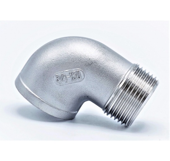 Coudé fileté inox mâle/femelle type 304_ 90° 3/4"