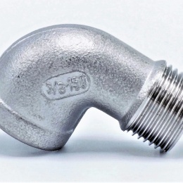 Coudé fileté inox mâle/femelle type 304_ 90° | 3/8"