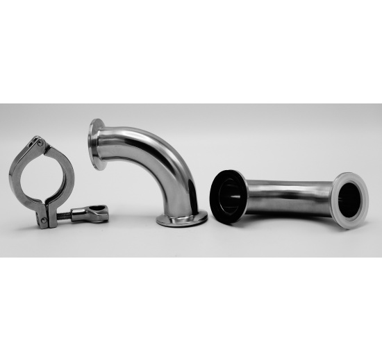 coude sanitaire 90°tri clamp acier inoxydable