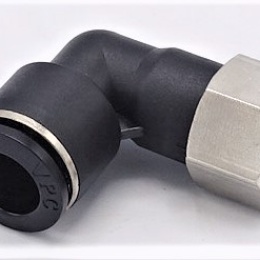 Coude tournant avec filetage intérieur DN 6mm x 1/8", éléments pneumatiques, raccords enfichables en plastique