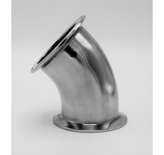 Coudes, Clamp 45 ° | DN65 (70x2 mm / collier de clamp 91 mm)