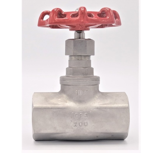 Vanne à soupape, d'arrêt, en acier inoxydable | 1 1/4”