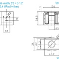 Électrovannes 2/2, G 1/2" - pression de service : 0-0,4 MPa (0-4 bar)