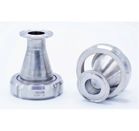 Réduction centrique K/M - C SMS51/DIN CLAMP 25, acier inoxydable