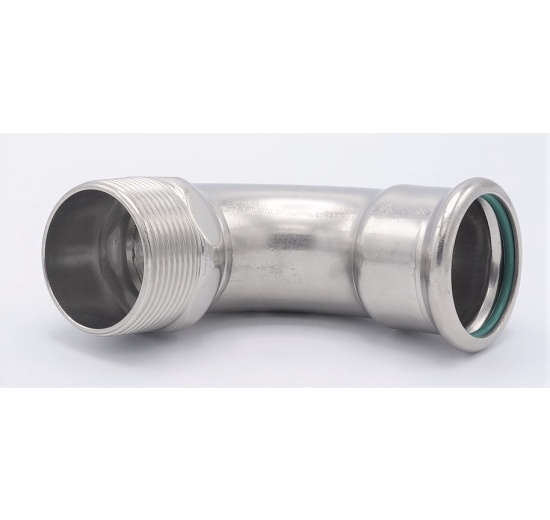 Coude 90°, à sertir, F/filetage extérieur 42 mm_1 1/2"