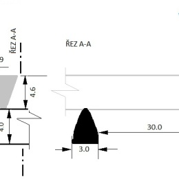 Tamis à fentes soudé en inox - un dessin
