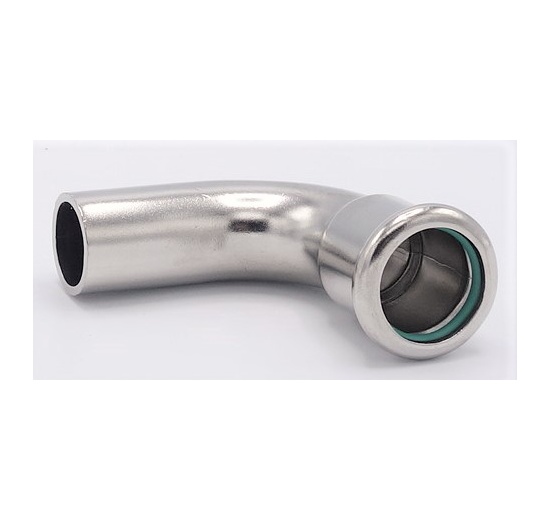 acier inoxydable Coude 90°, raccords pressés, F/M | 18 mm