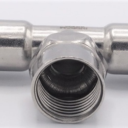 Pièce en T, pressée, F/F(filetage intérieur)/F 15_1/2"_15