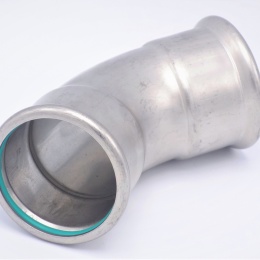 inox Coude 45°, raccords pressés, F/F | 54 mm