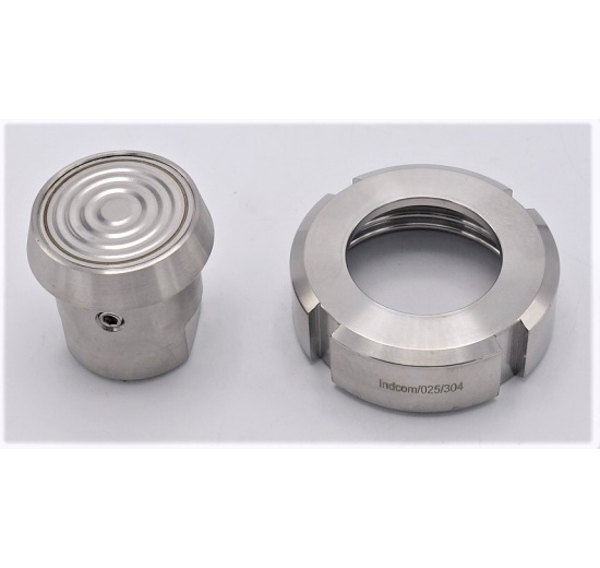 Manomètre avec séparateur à membrane, filetage alimentaire DIN 11851, cadran 100 mm, écrou DN25