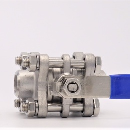 Nerezový kulový kohout s plným průtokem, třídílný, navařovací DN15 (22x4mm)