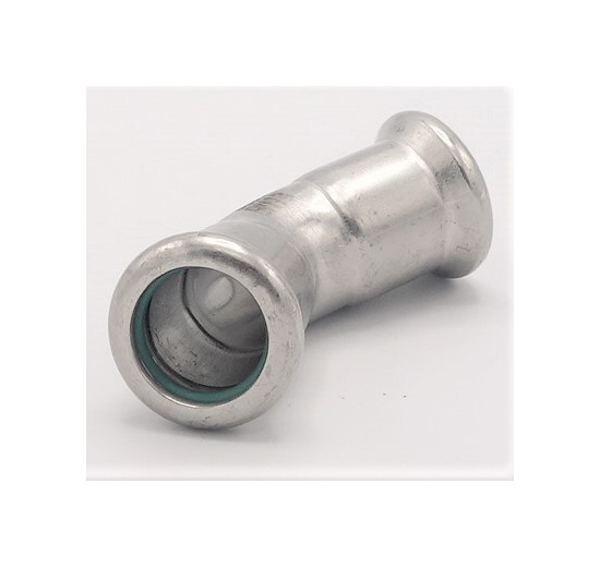 Coude 45°, raccords pressés, F/F 15 mm