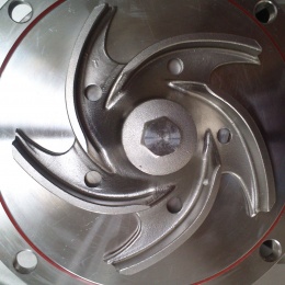 Detail oběžného kola odstředivého čerpadla 1.1kW