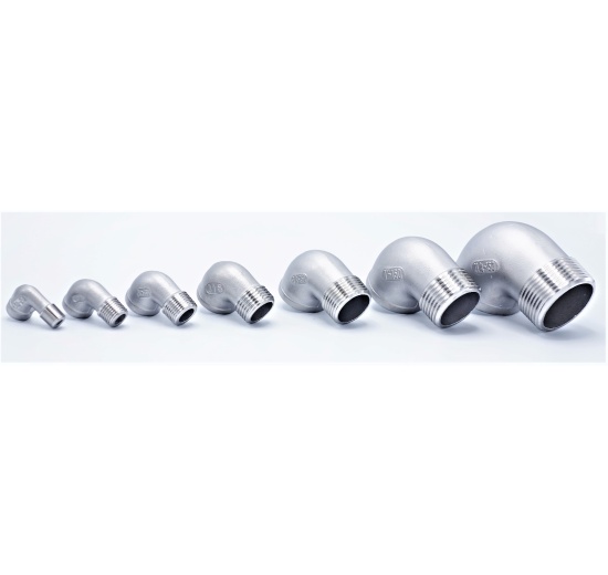 toutes les tailles de coudes filetés, coudes - type 304 M / F