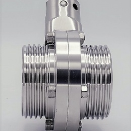 DIN mâles G-G  vanne papillon