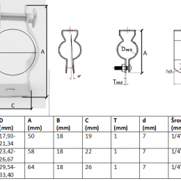 držák instalační trubky