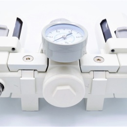 Unité combinée pour le réglage de l'air comprimé (régulateur + filtre + lubricateur) G 1/2"