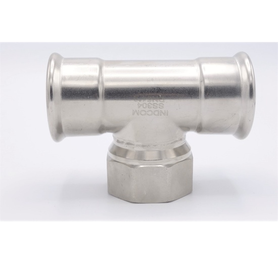 Pièce en T, pressée, F/F(filetage intérieur)/F 54_2"_54, acier inoxydable
