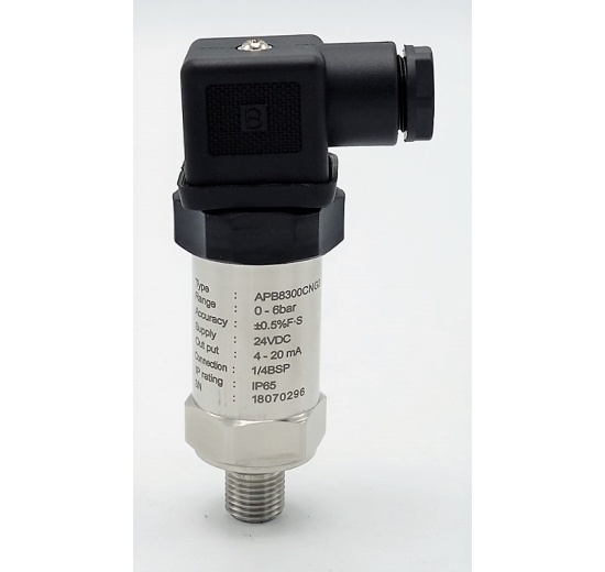 Capteur de pression relative, 1/4" BSP, 24VDC Pression relative 0-6 bar
