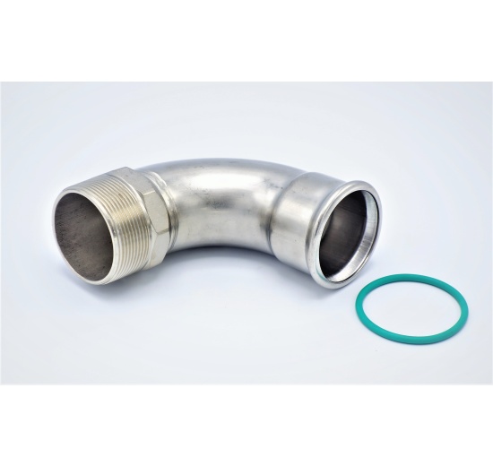 Coude 90°, à sertir, F/filetage extérieur 54 mm_2"