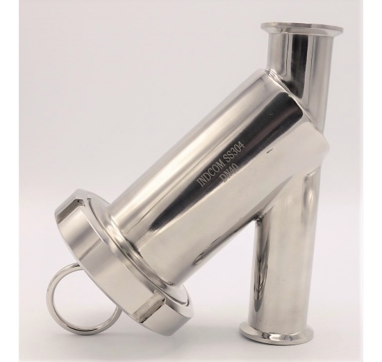 Filtre à tamis en Y CLAMP C-C en acier inoxydable sanitaire