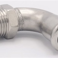 Coude 90°, à sertir, F/filetage extérieur 15 mm_1/2" inox