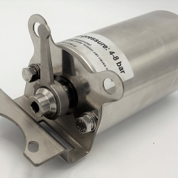 Vannes papillon pneumatiques, en inox, DIN mâle x mâle