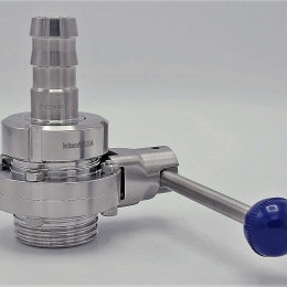 vanne papillon filetees en inox DIN males G-G DN25