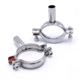 Collier support non isolé acier inox DIN 1.4301, connexion de soudage