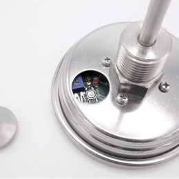 Celonerezový teploměr, digitální, solární průměr 3”,stem 6''(-50+150 °C)