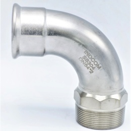 Coude 90°, à sertir, F/filetage extérieur 54 mm_2"