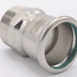 Adaptateur de pressage/filetage externe, inox, 42 mm_1 1/2"