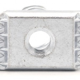 Ecrou coulissant M8 avec ressort zingué | ressort long (profil 41x41)