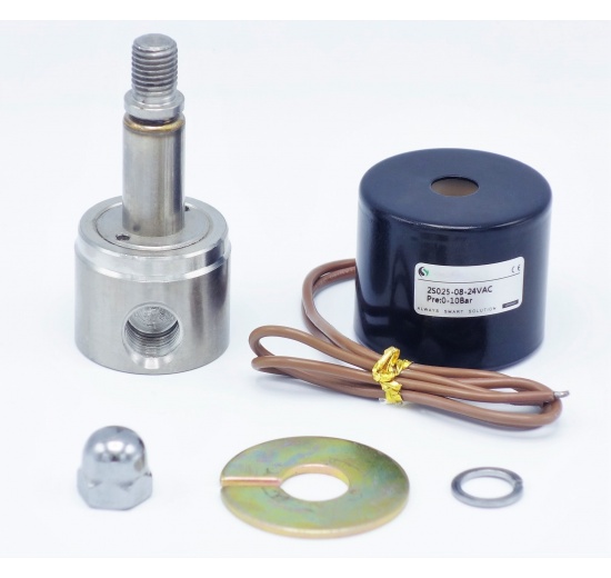 Électrovanne en acier inoxydable 2/2, G 1/4 " | AC24V, NC